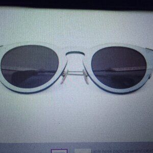 Police blue vintage round-shape sunglasses